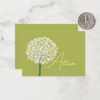  Allium Flower Botanical Art | Elegant Flora Mitteilungskarte