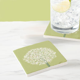  Allium Flower Botanical Art | Elegant Flora Steinuntersetzer