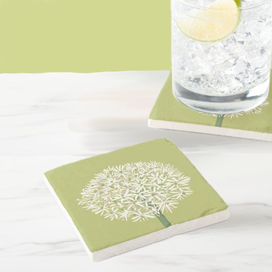  Allium Flower Botanical Art | Elegant Flora Steinuntersetzer