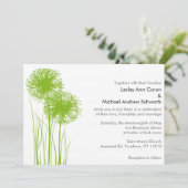 Allium in der Grashochzeit Einladung (Stehend Vorderseite)