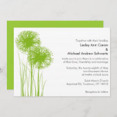 Allium in der Grashochzeit Einladung (Vorne/Hinten)