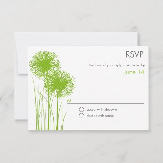 Allium in Grass-Antwort-UAWG RSVP Karte (Vorderseite)