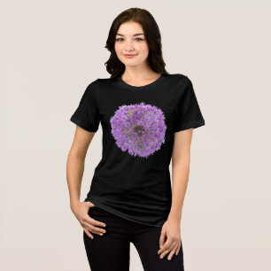 Allium Lila Round Blume App. T-Shirt Tri-Blend Shirt