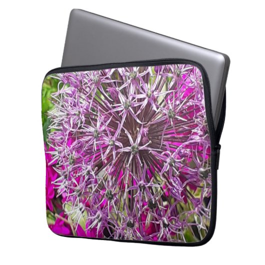 Allium & Summer Blume Electronics Bag Laptopschutzhülle (Vorderseite Links)