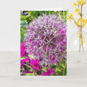 Allium & Summer Blume Grußkarte Karte (Gelbe Blume)