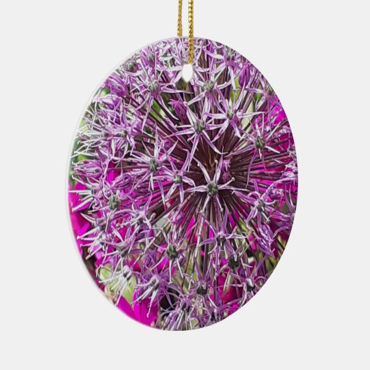 Allium & Summer Blume Keramik Ornament (Rechts)