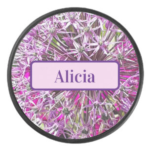 Allium & Summer Blume Personalisiert Eishockey Puck