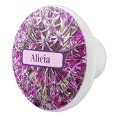 Allium & Summer Blume Personalisiert Keramikknauf (Rechts)