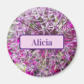 Allium & Summer Blume Personalisiert Magnet (Vorne)