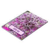Allium & Summer Blume Personalisiertes Notebook Notizblock (Linke Seite)