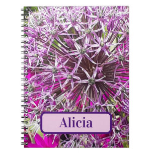 Allium & Summer Blume Personalisiertes Notebook Notizblock
