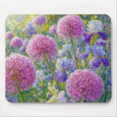 Allium- und Iris-Sommergarten Mousepad (Vorne)