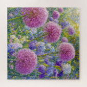 Allium und Iris Sommergarten Puzzle (Horizontal)