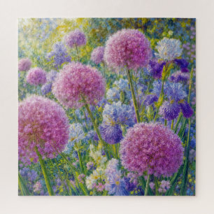 Allium und Iris Sommergarten Puzzle