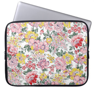 Allobermuster auf weißem Hintergrund Laptopschutzhülle
