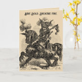 Alloces ein feuerspeiender, löwenköpfiger Soldat Karte (Gelbe Blume)
