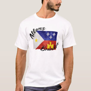 Allons Brandon Louisiana Acadiana Flag American US T-Shirt