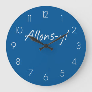 Allons-y Große Wanduhr