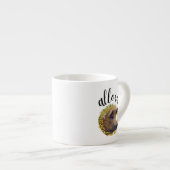 Allora (mit einem Blume-Kranz aus Wollschwein und  Espressotasse (Vorderseite Rechts)