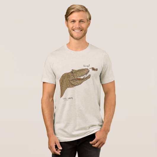 Allosaurus Boop T-shirt Front Design & Back Tri-Blend Shirt (Vorderseite voll)
