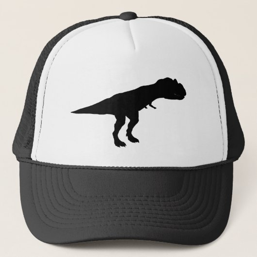 Allosaurus Dino Dinosaur Silhouette Truckerkappe (Vorderseite)