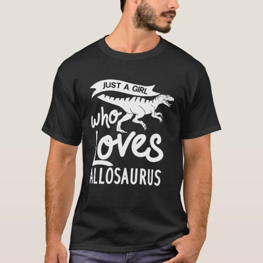 Allosaurus Dinosaur  Skull Skeleton T-Shirt (Vorderseite)