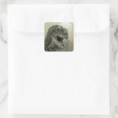 Allosaurus Dinosaur Square Sticker (Tasche)