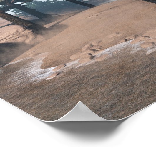 Allosaurus dinosaurier brüllen - 3D rendern Poster (Ecke)