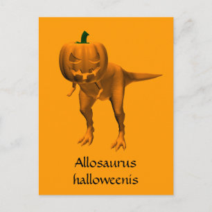 Allosaurus halloweenis postkarte