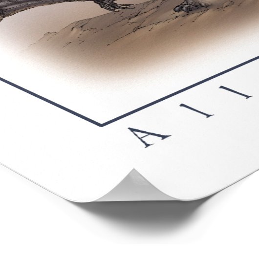 Allosaurus Jagd Party Poster (Ecke)