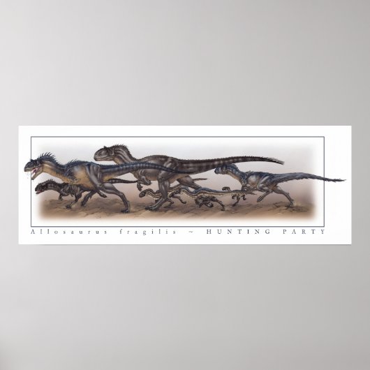 Allosaurus Jagd Party Poster (Vorne)