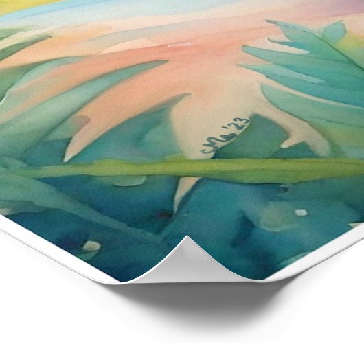 Allosaurus Kinderzimmer Art Poster (Ecke)