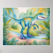 Allosaurus Kinderzimmer Art Poster (Vorne)