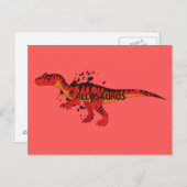 Allosaurus Postkarte (Vorne/Hinten)
