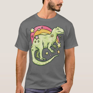 Allosaurus Rainbow Retro Dinosaurier T-Shirt