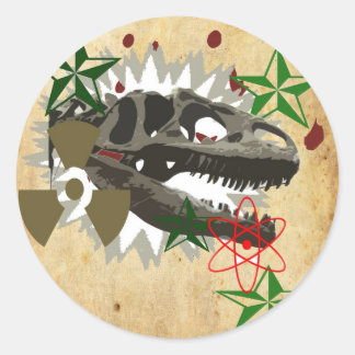 Allosaurus Runder Aufkleber