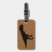 Allosaurus-Silhouette Gepäckanhänger (Vorderseite vertikal)