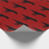 Allosaurus-Silhouette Geschenkpapier (Ecke)