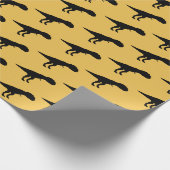 Allosaurus-Silhouette Geschenkpapier (Ecke)