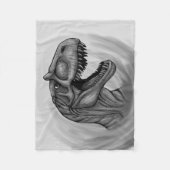Allosaurus Sketch Fleecedecke (Vorderseite)