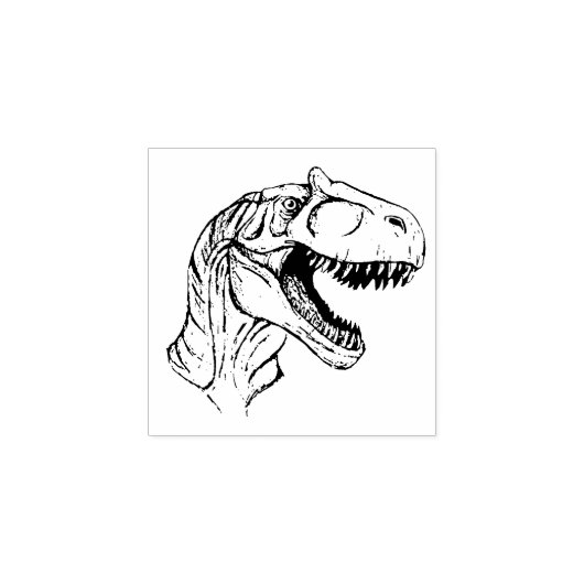 Allosaurus Sketch Gummistempel (Prägung)