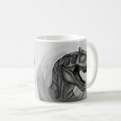 Allosaurus Sketch Kaffeetasse (VorderseiteRechts)