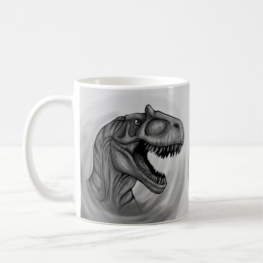 Allosaurus Sketch Kaffeetasse (Links)