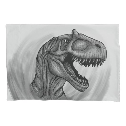 Allosaurus Sketch Kissenbezug (Vorderseite)