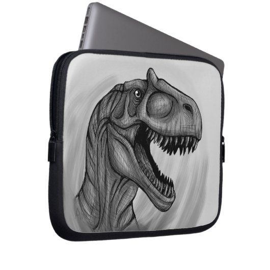 Allosaurus Sketch Laptopschutzhülle (Vorne Rechts)
