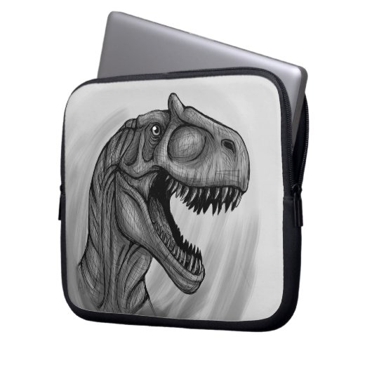 Allosaurus Sketch Laptopschutzhülle (Vorderseite Links)
