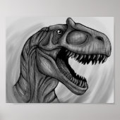 Allosaurus Sketch Poster (Vorne)