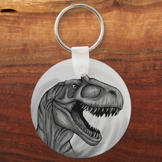 Allosaurus Sketch Schlüsselanhänger (Vorderseite)