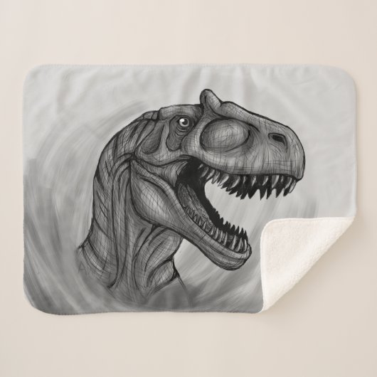 Allosaurus Sketch Sherpadecke (Vorderseite (Horizontal))