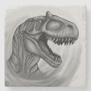 Allosaurus Sketch Steinuntersetzer